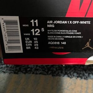 Jordan 1 of white blue